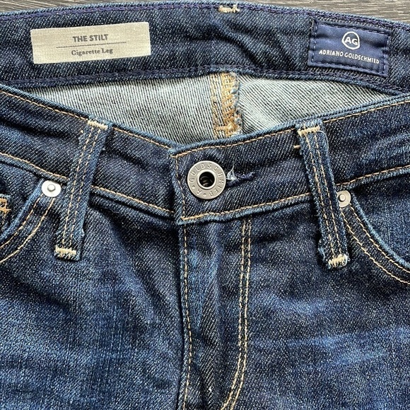 Sz25 AG Adriano Goldschmied The Stilt Cigarette Leg Dark Wash EUC - Picture 5 of 9